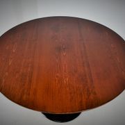 1969s beech round dining table, Czechoslovakia