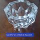 2 whisky glasses and a Baccarat crystal ashtray with stamps.