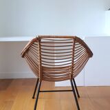 Rattan armchair circa 1960