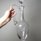 Large antique Belle Époque carafe/ewer from the 1900s-1930s, cut glass