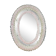 Oval Venice mirror from the 50s in Murano glass