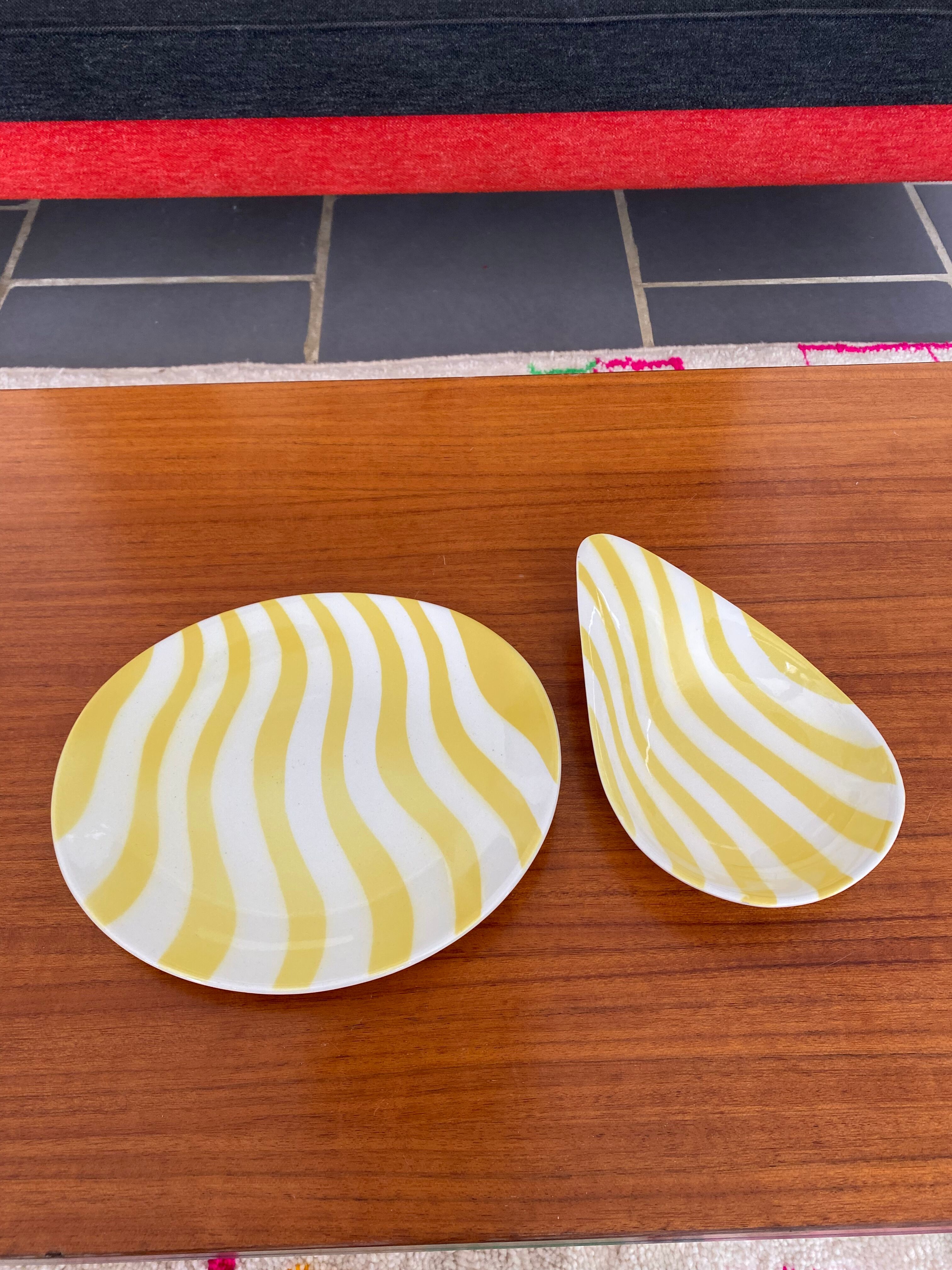 2 cups earthenware Salins vintage 50s