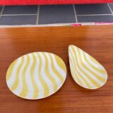 2 cups earthenware Salins vintage 50s