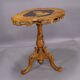 Table d'appoint marquetée Edelweiss Brienz Suisse 1900