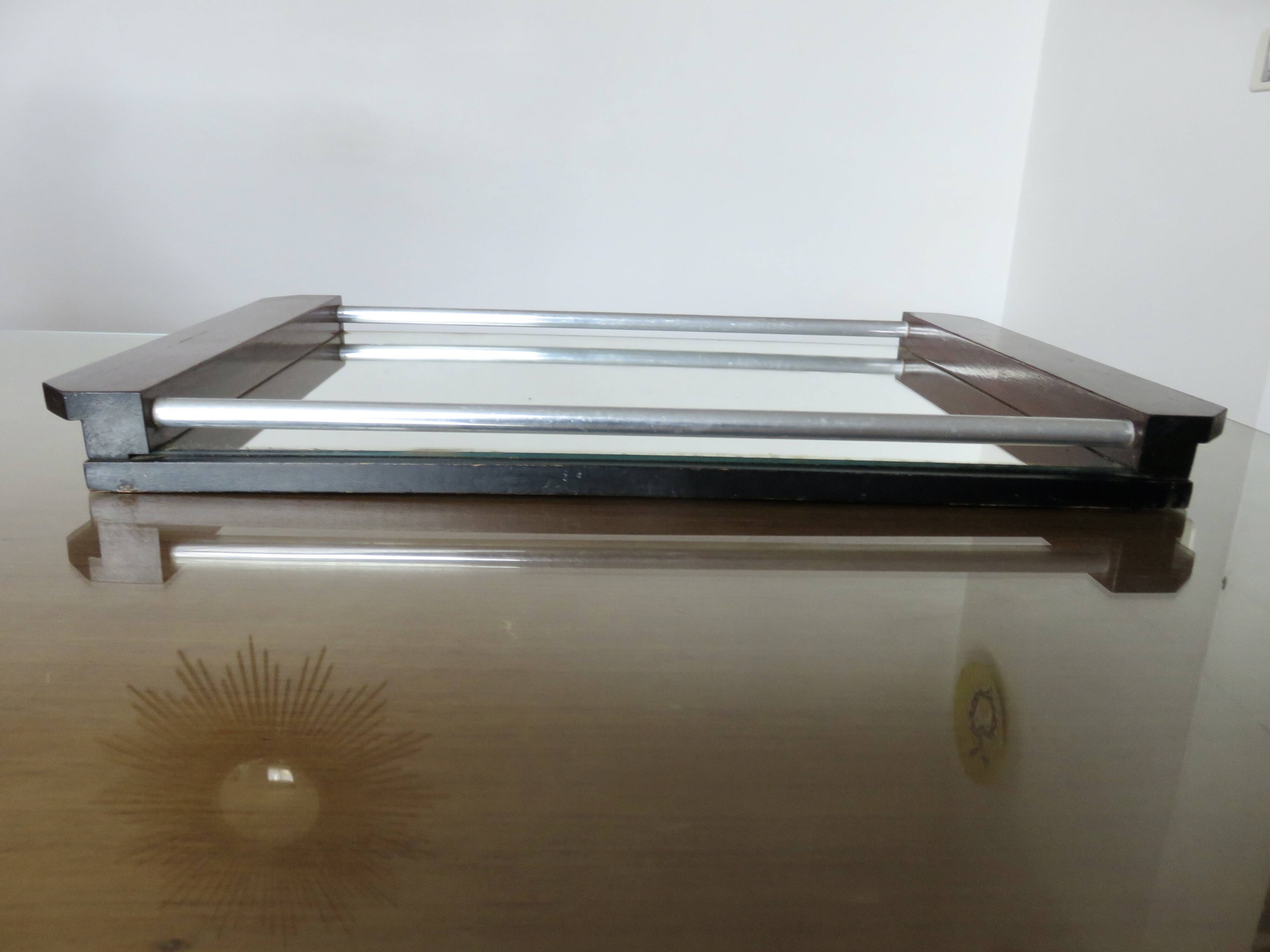Plateau signé Louis Prodhon, art déco, vers 1930, France, palissandre