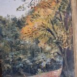 Enrique Atalaya (1851-1914), Spanish painter - Oil on cardboard - Landscape