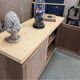 Two-door raw oak sideboard