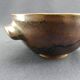 Pair of vintage glazed stoneware bowls signed MJB