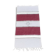 Tapis berbère marocain Fait main en coton bordeaux et gris
