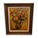 Oil on canvas still life with dahlias vase