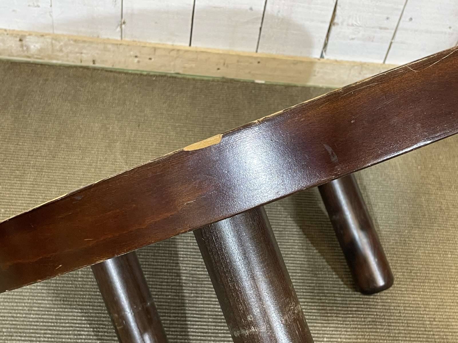 Beech coffee table with a ceramic top featuring a herbarium design.