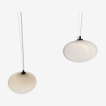 hanging lamp from the Prandina, Italian design opalin white glass