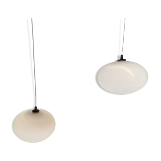 hanging lamp from the Prandina, Italian design opalin white glass