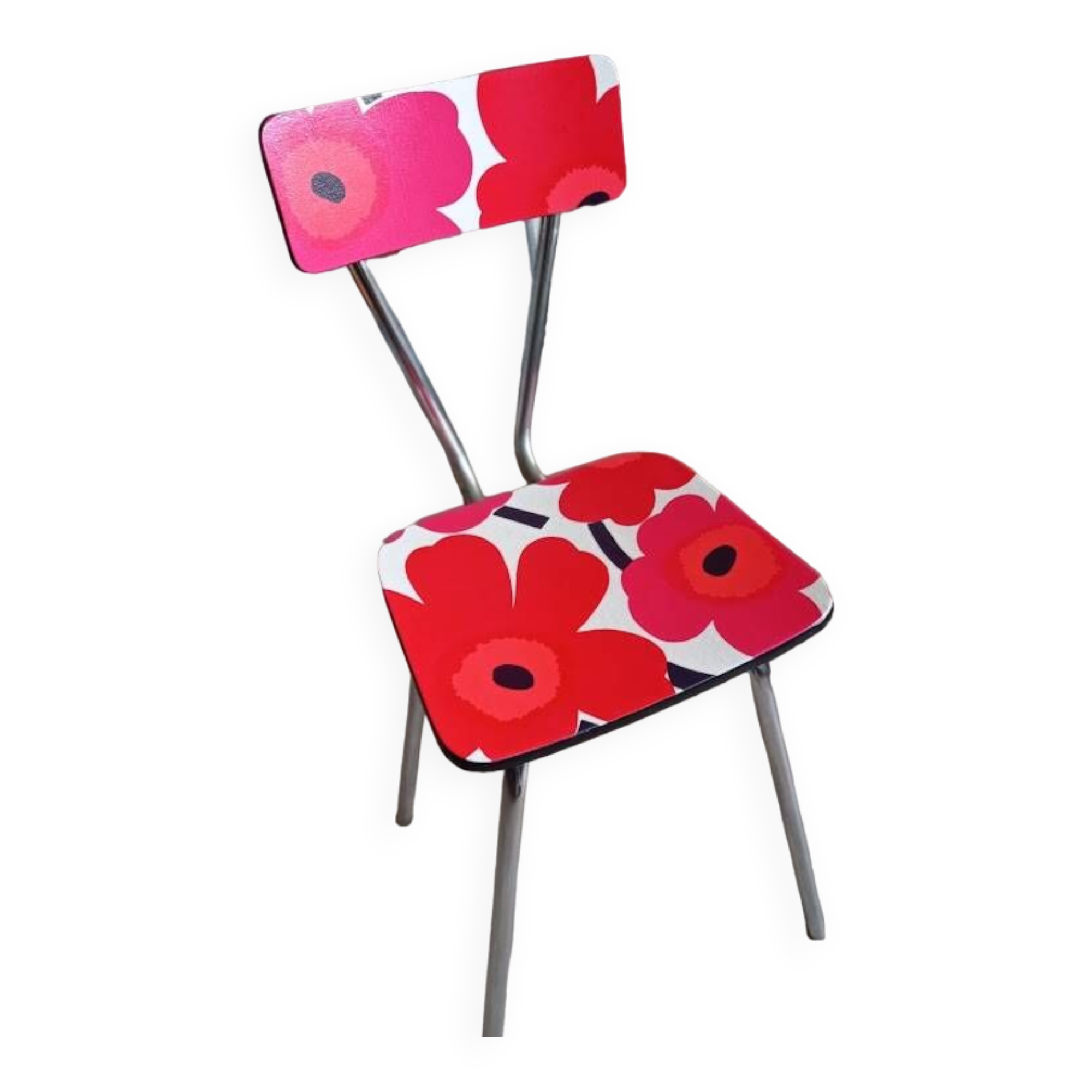 Chaise en formica imprimé Marimekko