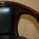 Original Regency office chair in leather and hardwood, style 1815.