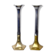 Pair of brutalist candlesticks by david marshall, 1980, spain