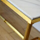 Table low marble brass 60's neoclassical style