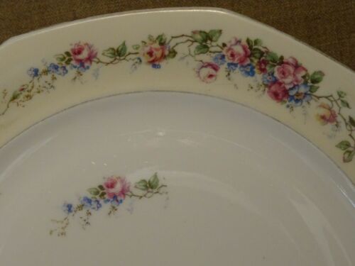 Limoges porcelain pie dish Unique floral decoration roses