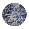 Assiette motifs bleu ancienne en céramique