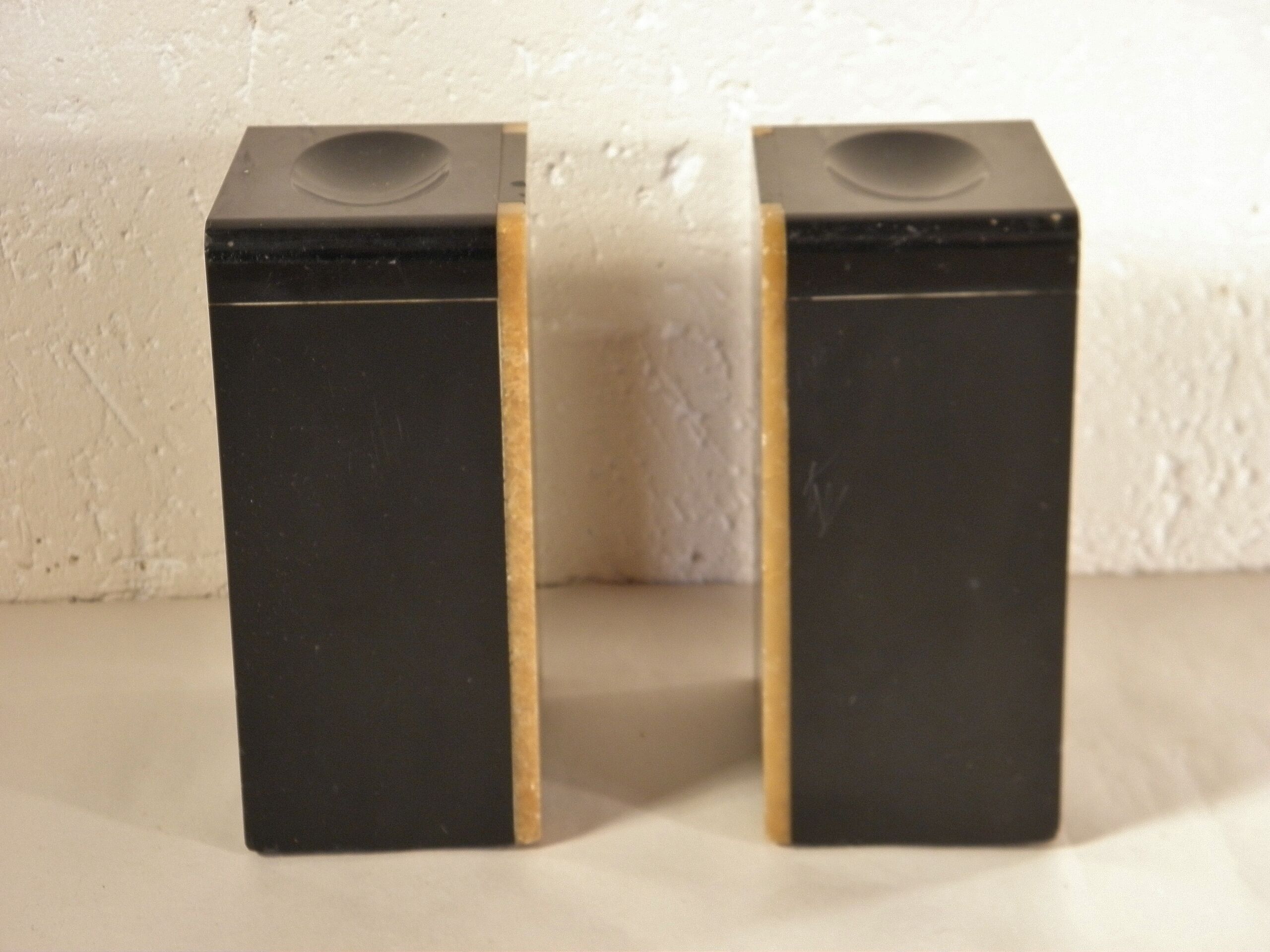 Art deco marble bookends