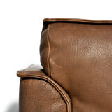 Neck leather 2-seater sofa by Hugo de Ruiter for Leolux, 1970s Netherlands