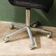 Wilkhahn swivel office chair, 1970s, chrome metal and leather