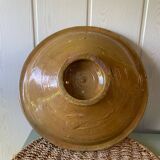 Old glazed terracotta dish