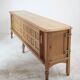 Guillerme and Chambron oak sideboard in light wood in a brutalist style.