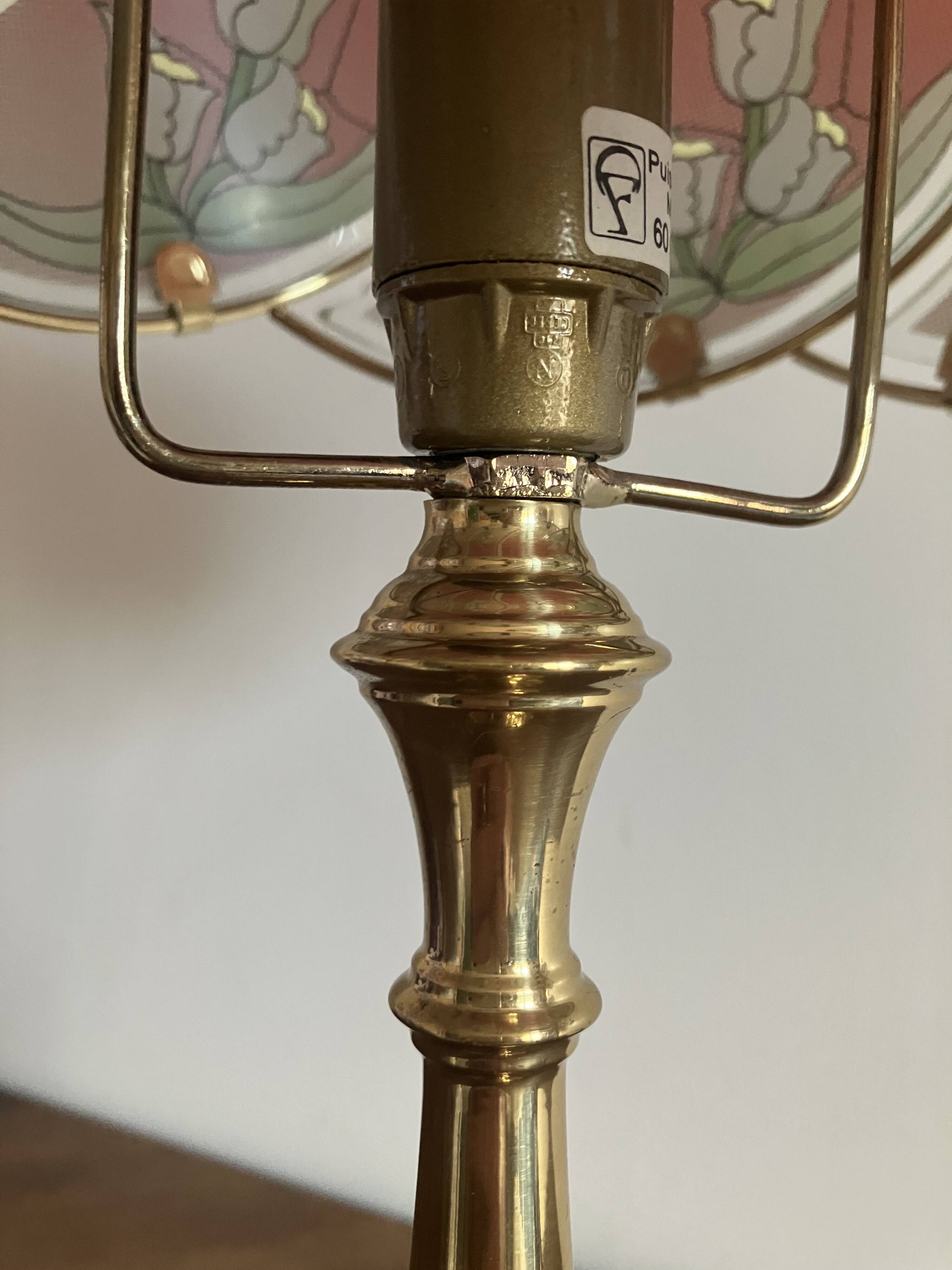 Brass floor lamp
