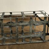 8-hole bottle holder, zinc and wood