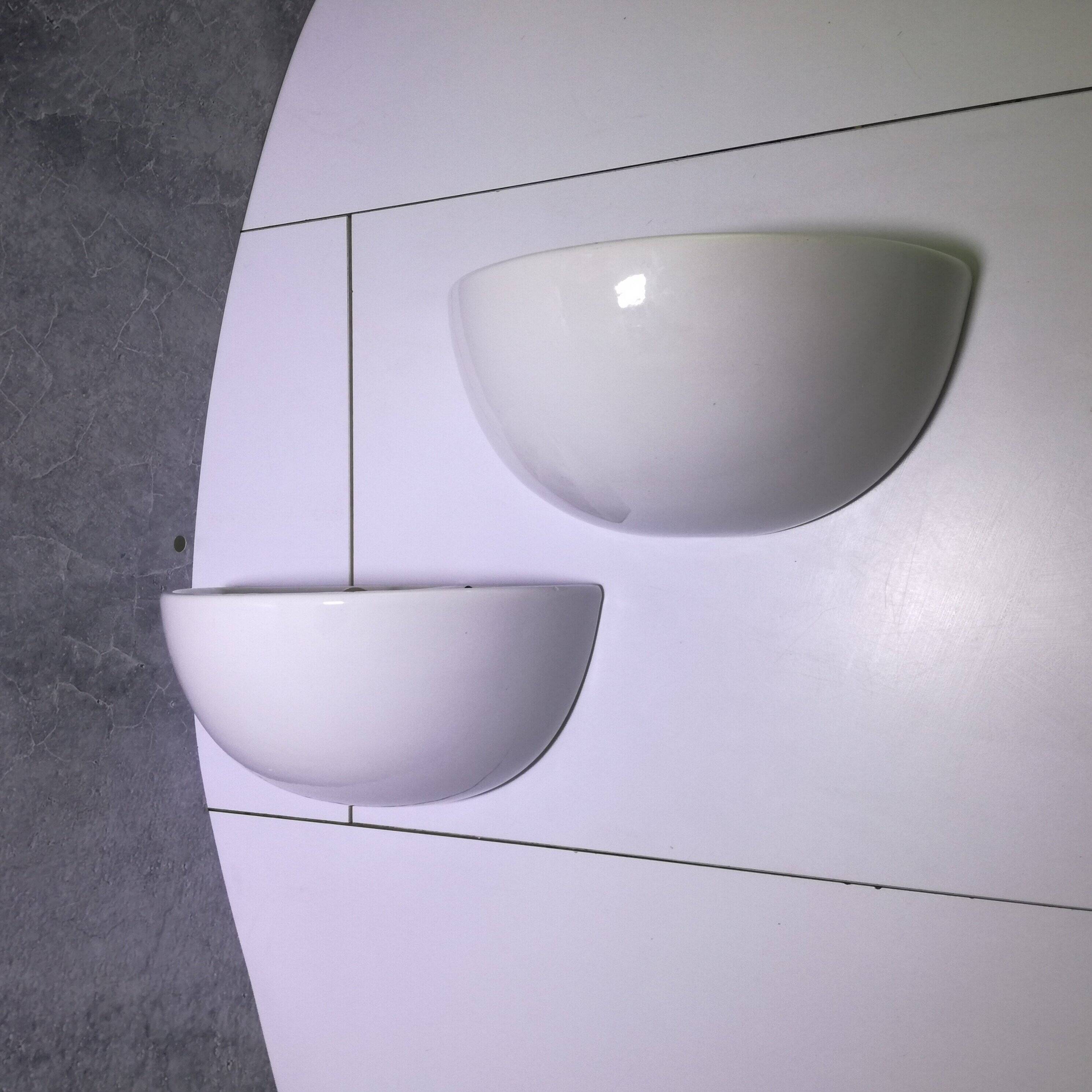 Half basin ceramic wall lights 1970