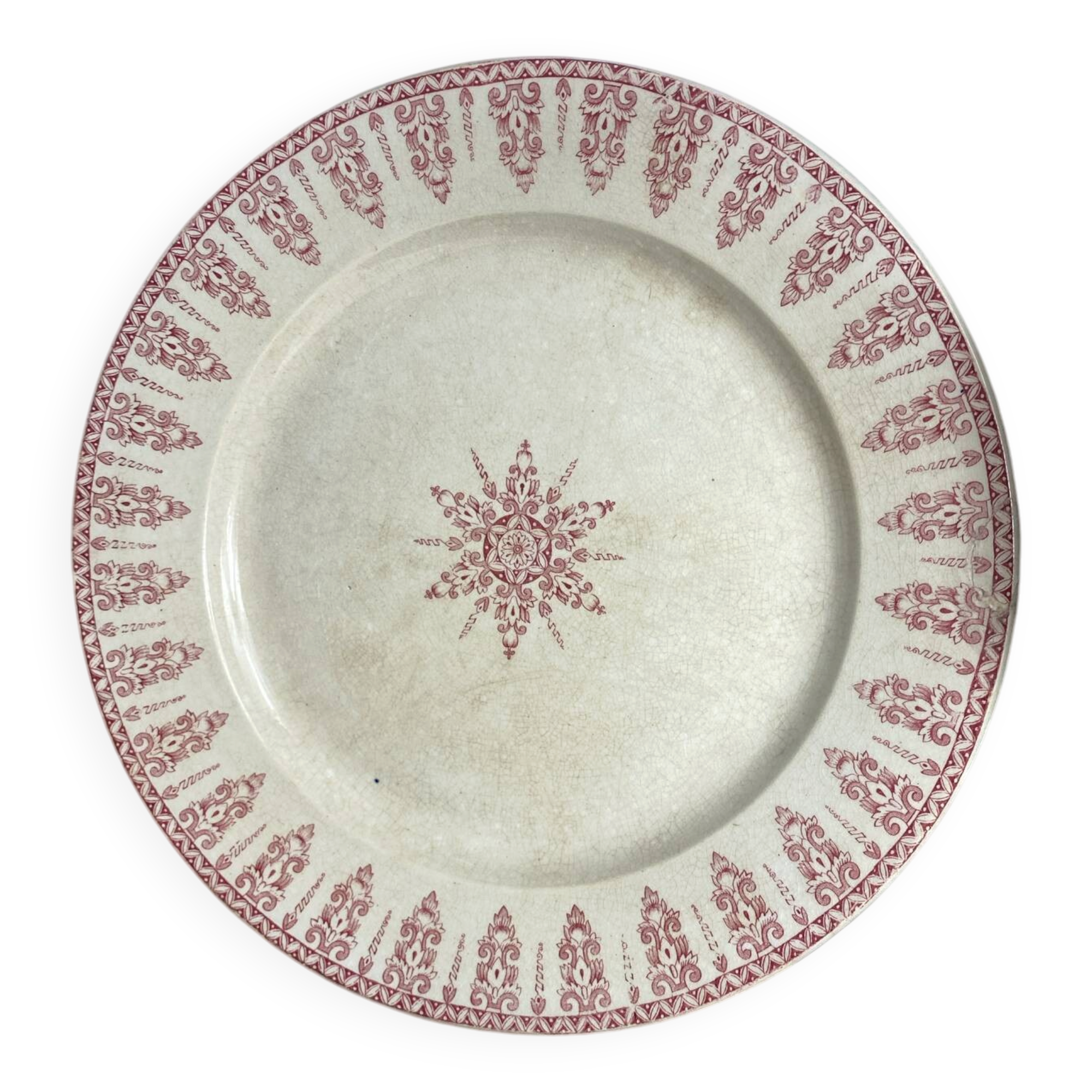 Plate, iron land, Annam collection from Gien