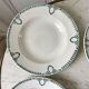 4 hollow plates Terre de Fer Saint-Amand early twentieth century