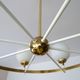 Suspension XXL Vintage Italy, 50s, Brass and Glass