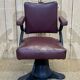 1950s hairdresser's chair covered with skaï - slightly reclining backrest