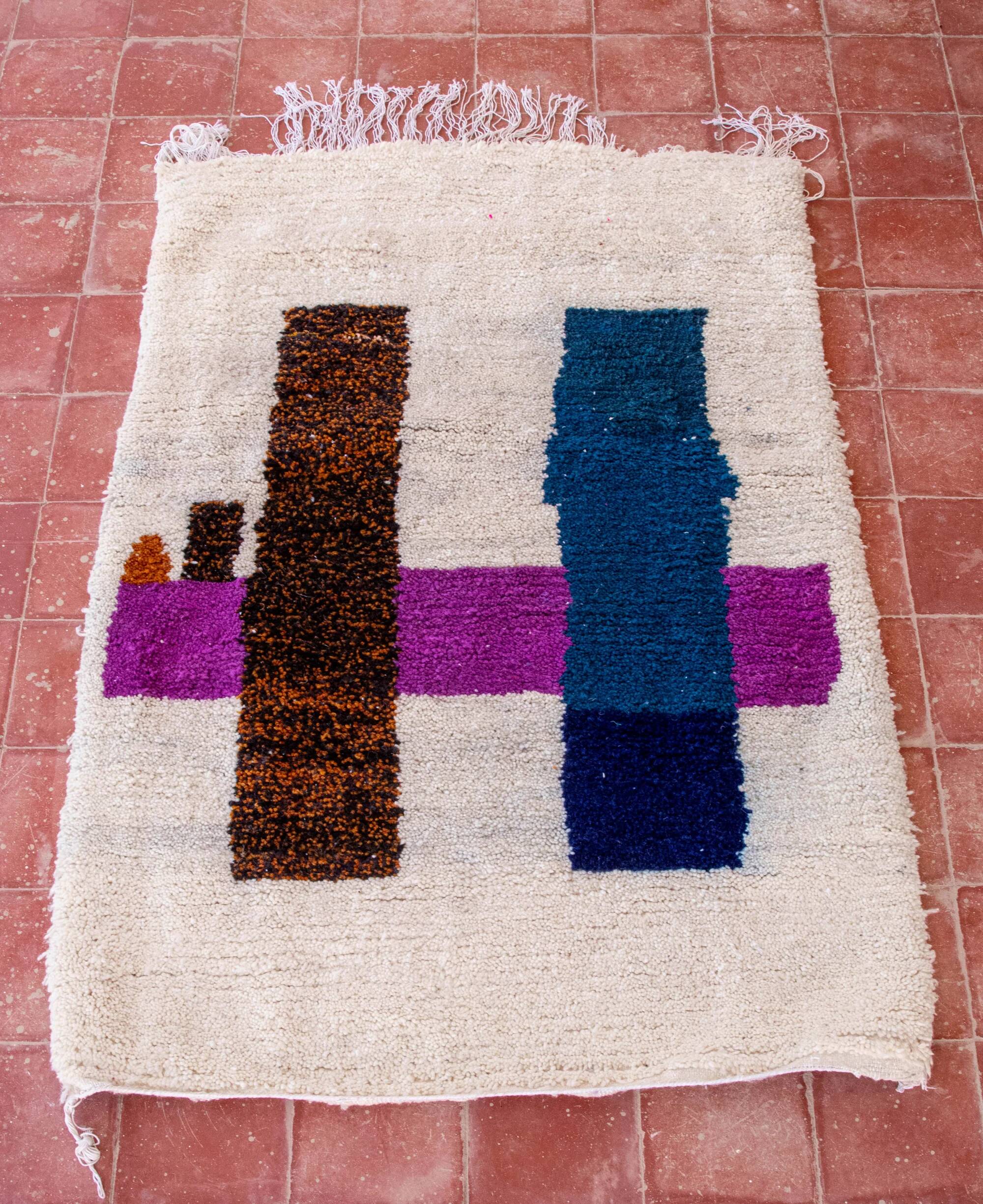 Tapis berbère marocain Beni Ourain 240X160cm