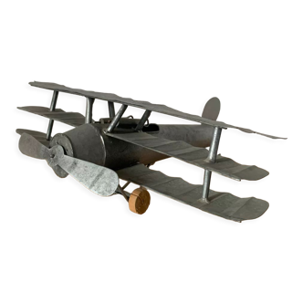 Vintage decorative metal airplane (can hang)