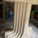 Table Carlo Scarpa in travertine
