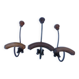 lot de 3 porte-manteaux - bistrot