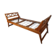 folding bed wood, daybed, solid oak, vintage, 50s