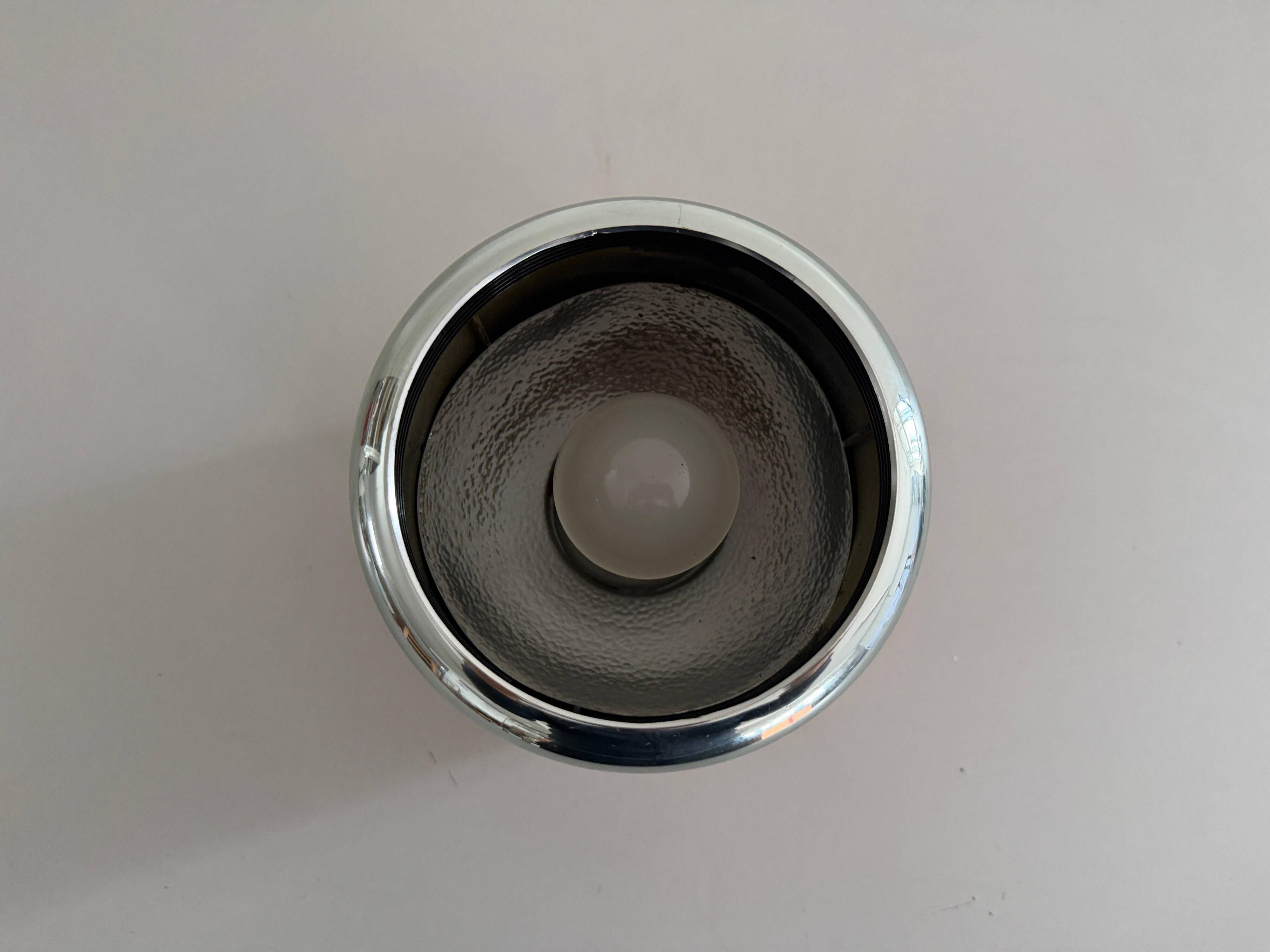 Flush mount in orange plexiglass by Kinkeldey, 1970s, Germany.