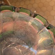 Flared crystal vase in green Saint-Louis France