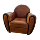 Tawny vintage leather club chair