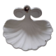 Enamelled cast iron soap dish