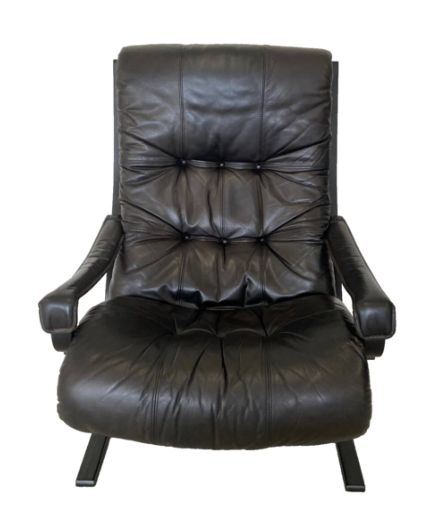 Vintage Mid Century Ingmar Relling Leather Lounge Chair