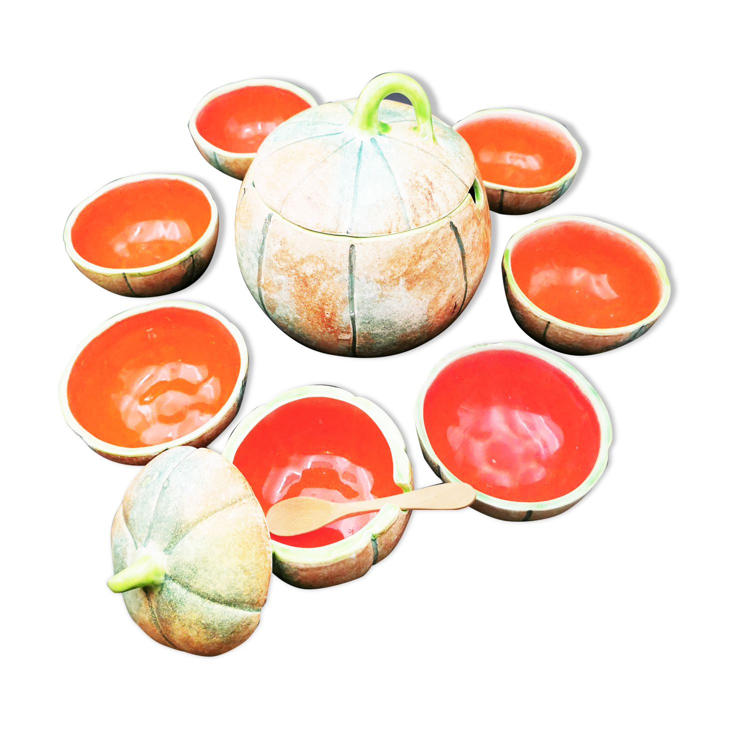 Together dabbling melon fruit salad