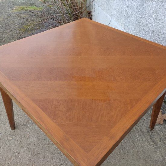 Vintage square table with extensions