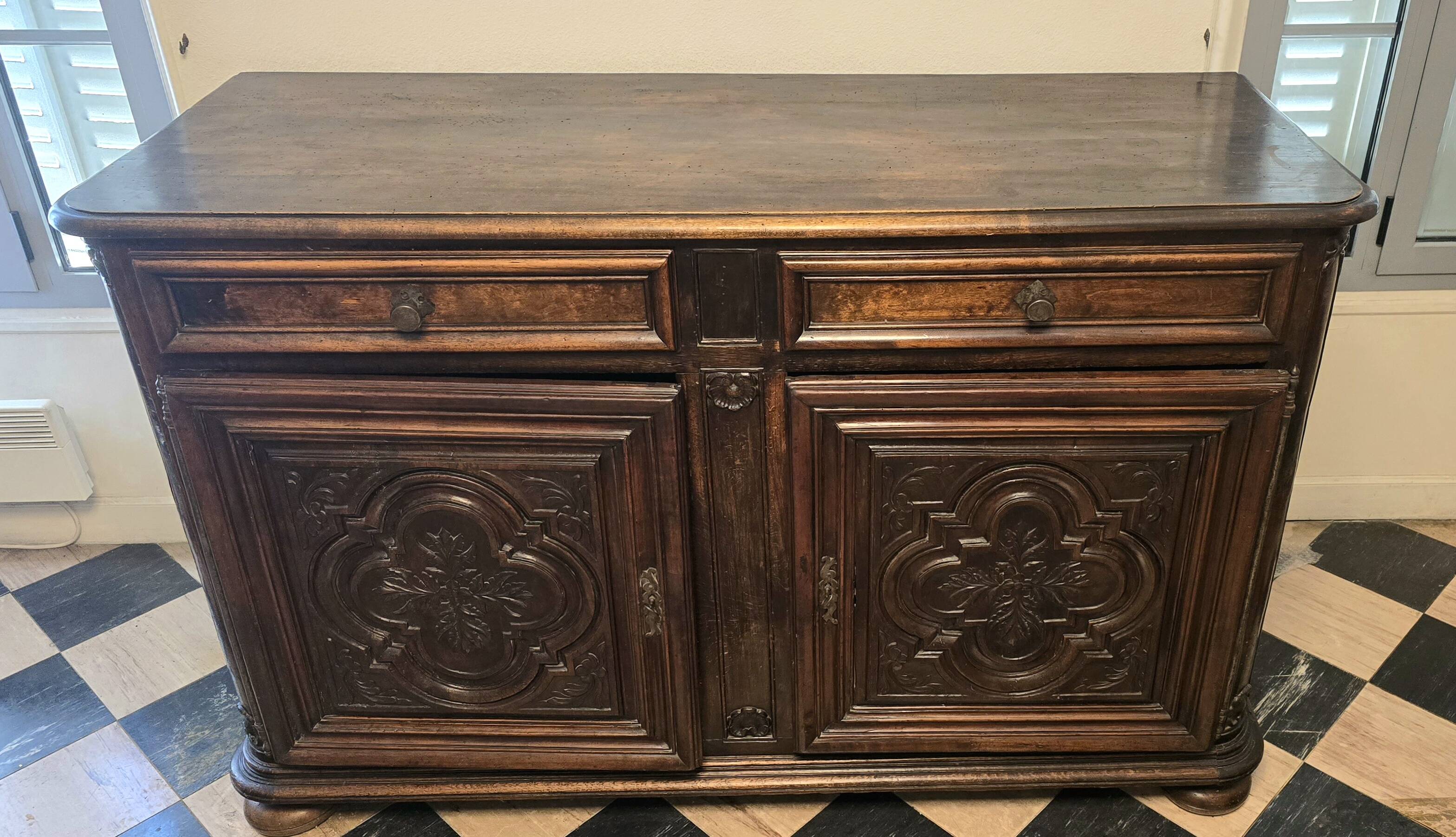Buffet 2 portes Louis XIII, XVIIIème s.
