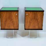 1930s Pair of Art Deco Bedside Tables, Czechoslovakia