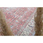1960s Vintage Persian Handmade Wool Cotton Light Red Area Rug 280x360